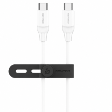 Кабель Senteo SL-07 Skin Silicone 60W Type-C - Type-C 1,2м- білий