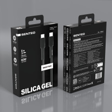 Кабель Senteo SL-03 Silica Gel 60W Type-C - Type-C 1м- чорний