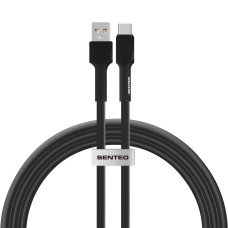 USB кабель Senteo SL-03 Silica Gel 3A Type-C 1м- чорний
