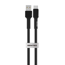 USB кабель Senteo SL-03 Silica Gel 3A Type-C 2м- черный