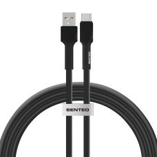 USB кабель Senteo SL-03 Silica Gel 3A Type-C 2м- черный