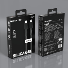 Кабель Senteo SL-03 Silica Gel 20W Type-C - Lightning 1м- чорний