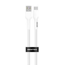 USB кабель Senteo SL-03 Silica Gel 3A Type-C 1м- білий