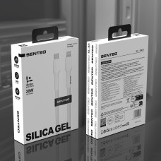 Кабель Senteo SL-03 Silica Gel 20W Type-C - Lightning 1м- білий