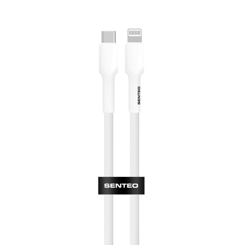 Кабель Senteo SL-03 Silica Gel 20W Type-C - Lightning 1м- білий