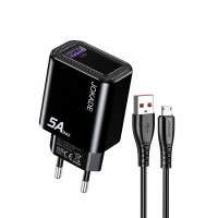 Сетевое зарядное устройство Jokade JB141 (1USB/5A) + кабель Micro- черный
