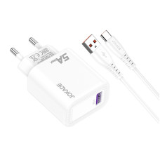 Сетевое зарядное устройство Jokade JB141 (1USB/5A) + кабель Type-C- белый