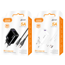 Сетевое зарядное устройство Jokade JB141 (1USB/5A) + кабель Type-C- белый