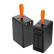 Портативное зарядное устройство (Повербанк) Aspor A377 80000mAh (3USB/Lightning/Type-C/22.5W)- черный