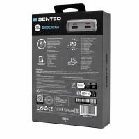 Портативний зарядний пристрій (Повербанк) Senteo PS2-02 20000mAh 22.5W- чорний-сірий