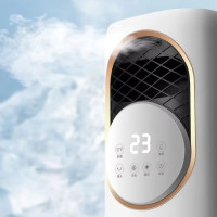 Кліматичний вентилятор Topomax HF-01 4 в 1 (охолодження, обігрів, зволоження, пульт керування)- білий