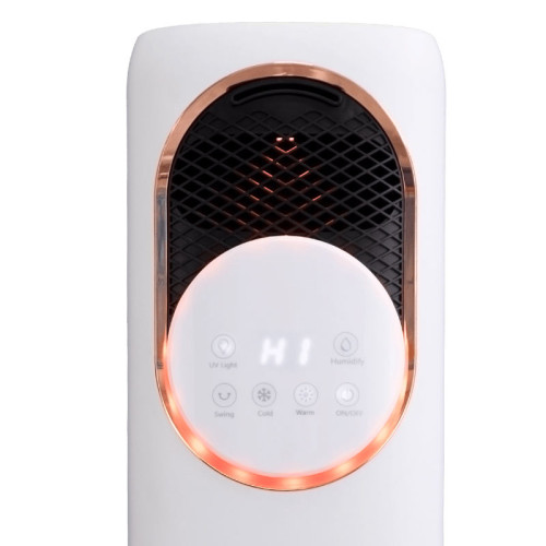 Кліматичний вентилятор Topomax HF-01 4 в 1 (охолодження, обігрів, зволоження, пульт керування)- білий