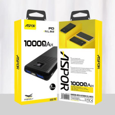 Портативний зарядний пристрій (Повербанк) Aspor A322 PD 10000 mAh- чорний