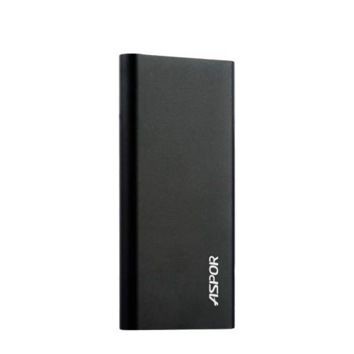 Портативний зарядний пристрій (Повербанк) Aspor A383 10000 mAh- чорний