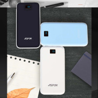 Портативний зарядний пристрій (Повербанк) Aspor A386 12000 mAh- чорний