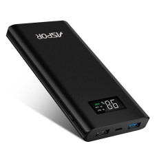 Портативний зарядний пристрій (Повербанк) Aspor Q388 10000 mAh- чорний