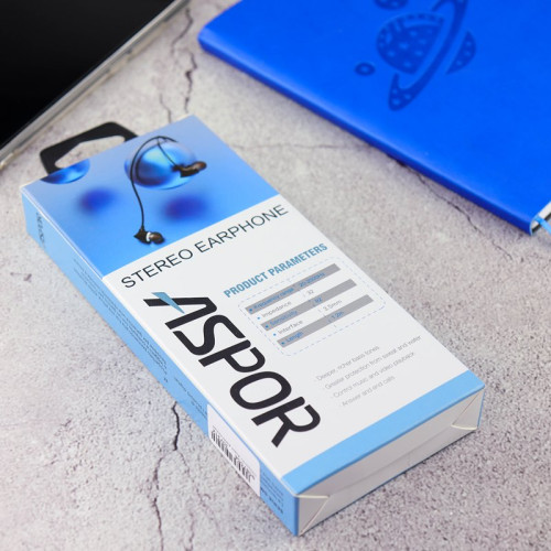 Навушники з мікрофоном Aspor A209- чорний