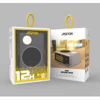 Bluetooth колонка Aspor A659 горізонтальна- срібло
