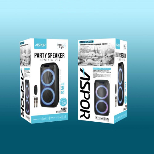 Bluetooth колонка Aspor A668- чорний